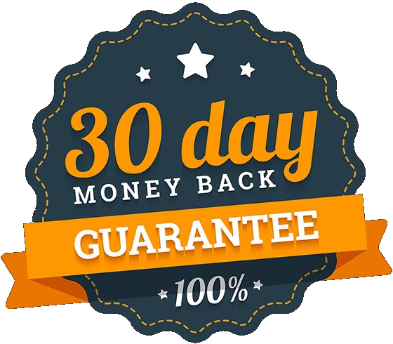 30 day money-back guarantee, 100%
