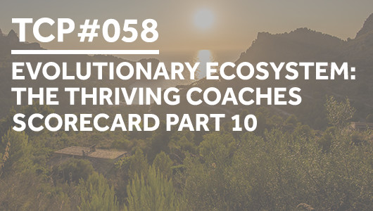 #058 – Evolutionary Ecosystem: The Thriving Coaches Scorecard Part 10 – Thriving Coaches Podcast