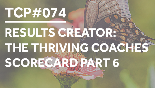#074 – Results Creator: The Thriving Coaches Scorecard Part 6 – Thriving Coaches Podcast